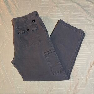 Dockers WaterLess Straight Fit Cargo Pants Mens 36 Gray Casual Utility Chino